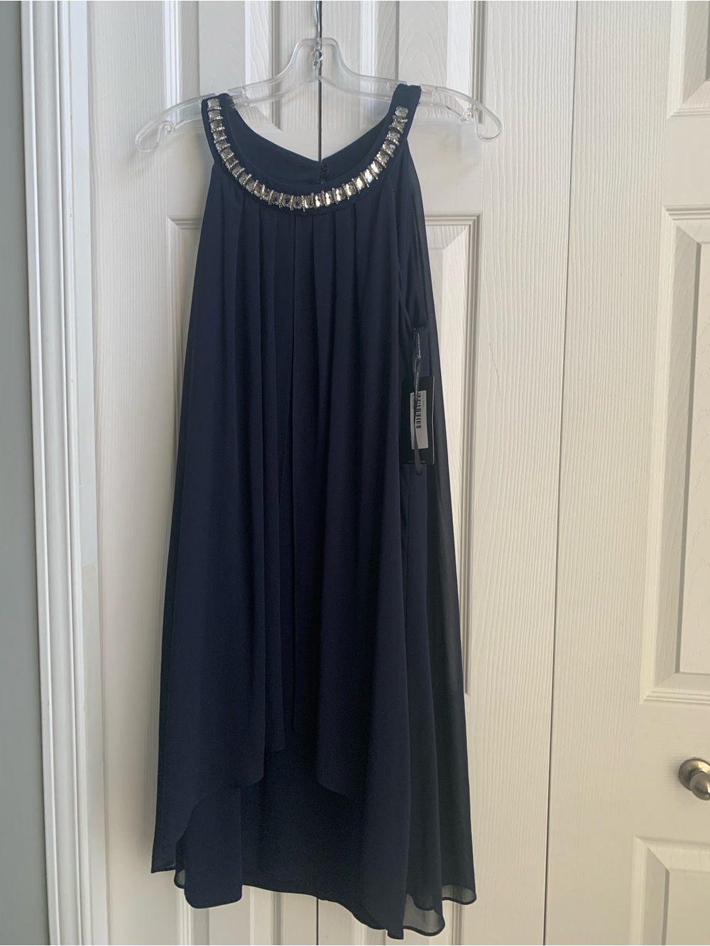 Frank Lyman Design Navy Halter Evening Dress (SZ 12)